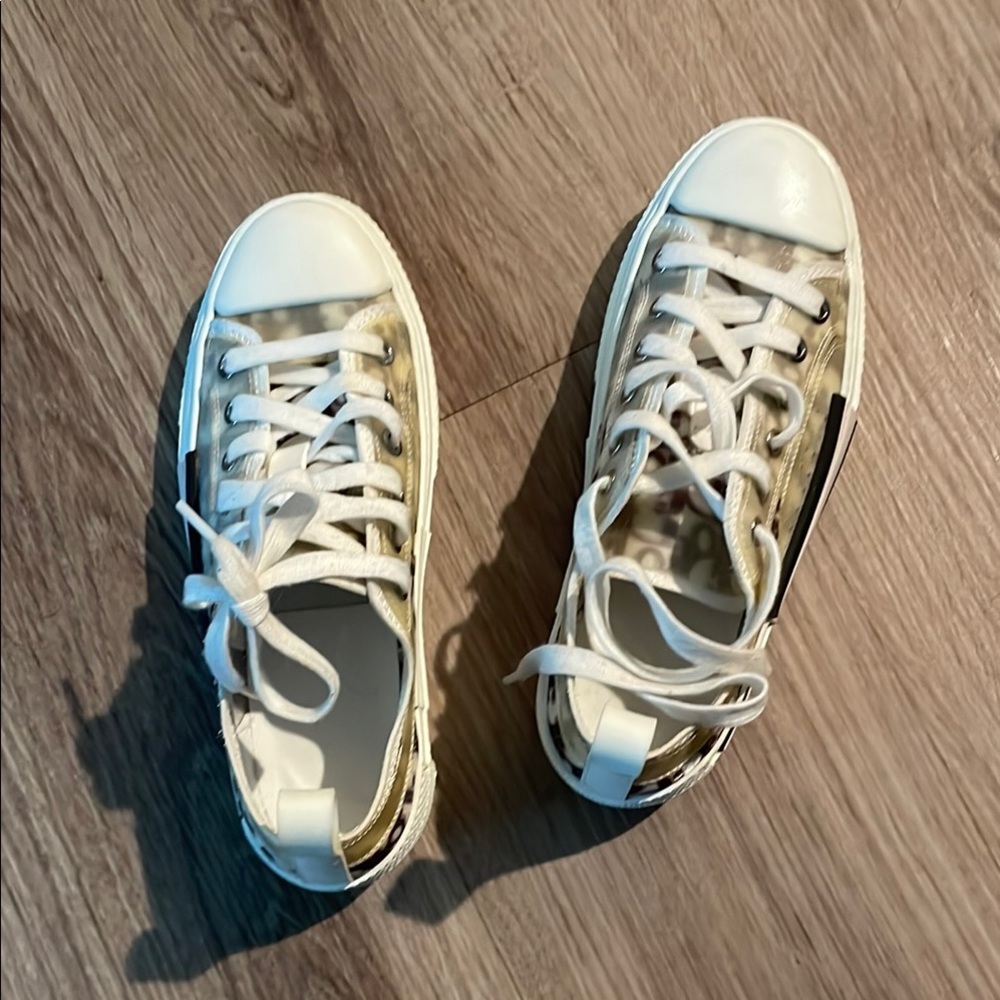 Dior Women's Sneakers in White and Tan